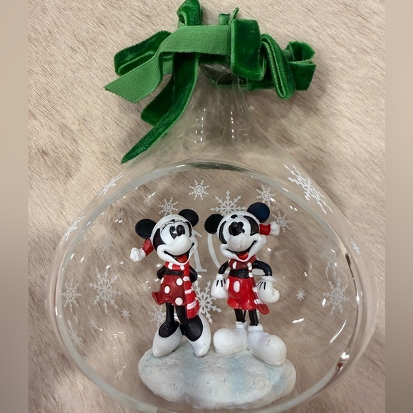 Disney Other - Disney Mickey & Minnie 2019 Glass Globe Christmas Ornament